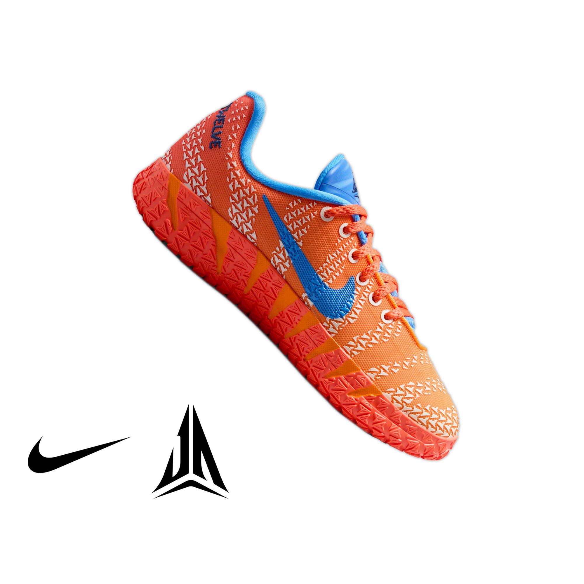 Nike Ja 3 "Turf Orange" Grade School Kids' Basketball Shoe - BLUE/ORANGE/NAVY/SILVER